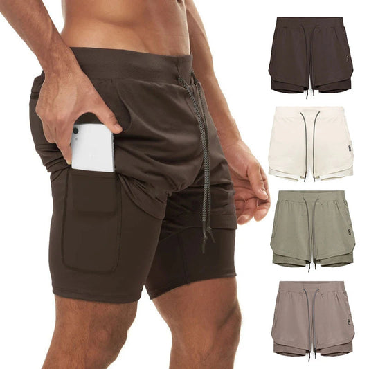 M-5XL  Jogger Shorts Oversized Men 2 In 1 Short Pant Gyms Fitness Built-in Pocket Quick Dry Running Shorts Man Athletic Shorts