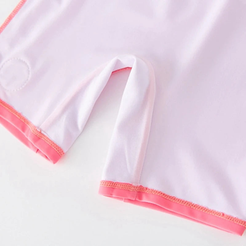 Swimsuit Kids Girl Long Sleeves Swimwear for Girls Cartoon Rabbit UPF50 UV Protection Children's Bathing Suit Beach Clothes Baby