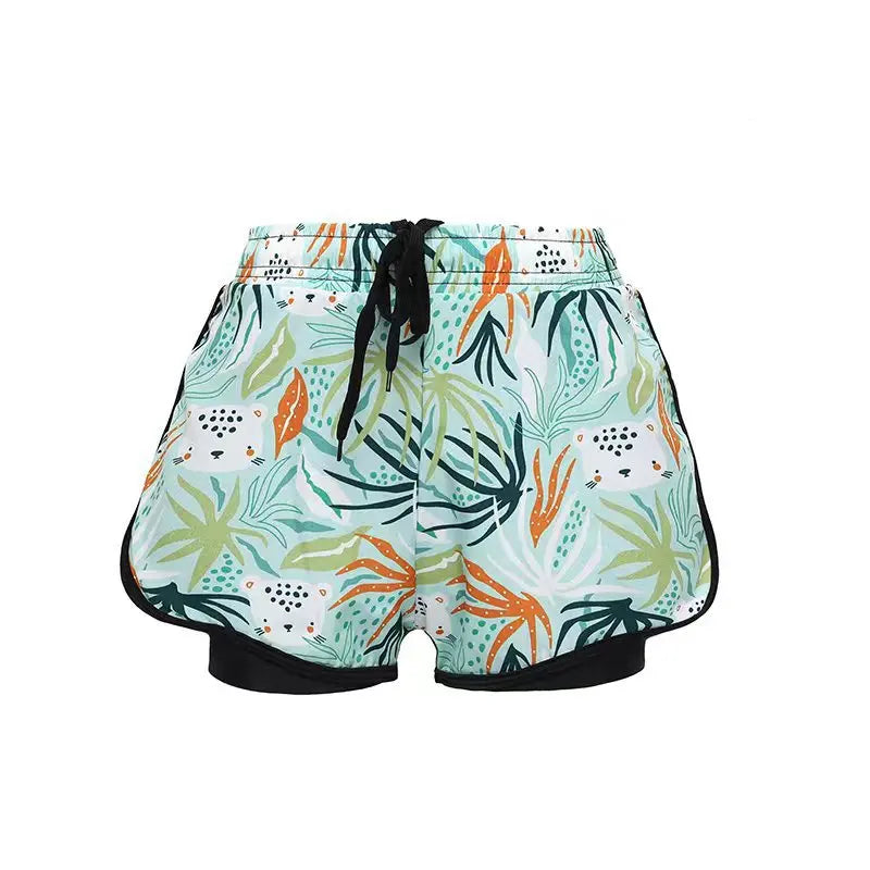 Children's Swim Trunks, Youth Boys, Middle and Teenage Kids, Double Layer Swim Shorts, Summer Cartoon Beach Boxer, Full Set