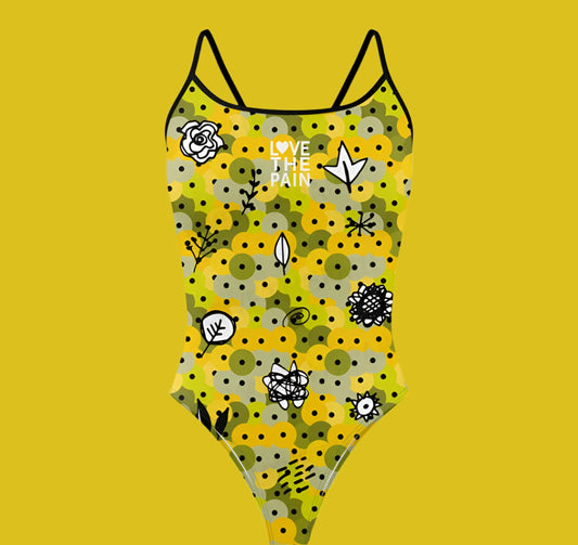 Love The Pain Women's  Bikini Thin Strap Triangle Swimsuit Competition Swimsuit Summer Function Training Print Bathing Suit