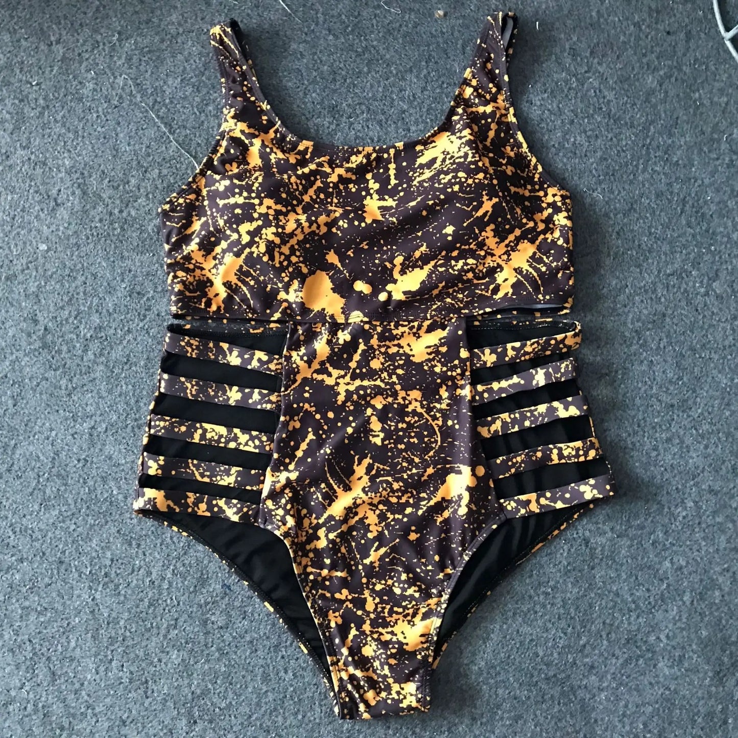 Plus Size Swimsuit Push Up Swimwear Women Bandage Bathing Suits Strappy Swimsuits Large Monokini