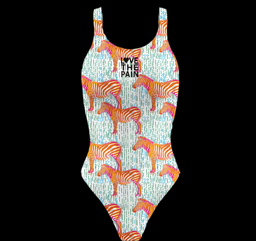 Love The Pain 2023 Women's Swimsuit Bodysuit Summer Sport Training Swimwear Backless One Piece Monokini Beach Bathing Suit