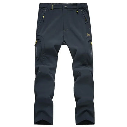 Plus Size 6XL 7XL 8XL Men's Thicken Snow Ski Waterproof Softshell Pants Winter Tactical Camping Hiking Snowboard Fleece Trousers