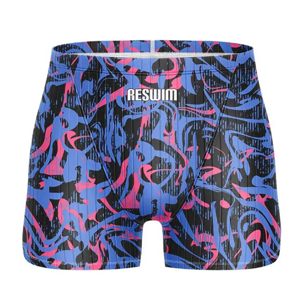 Men's Swim Jammer Swimsuit Shorts Swimming Trunks Athletic Training Swimwear Man Endurance Beach Tights Swimsuit Size 6XL