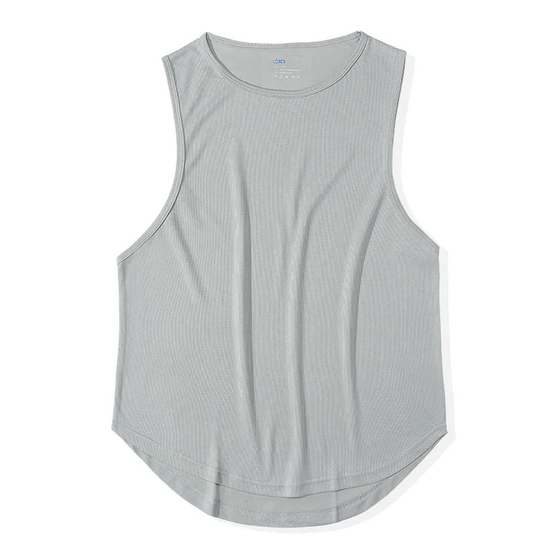 Men's Quick-Drying Sport T-shirt for Fitness and Marathon Workout Sleeveless Basketball Vest Loose Running Tank Top