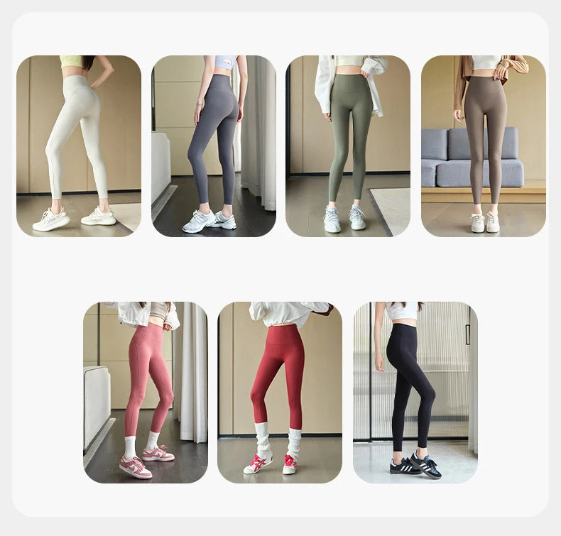 Sharkskin Sport Leggings Women High Waisted Butt Lifter Tight Fitting Fitness Yoga Push Up Leggings