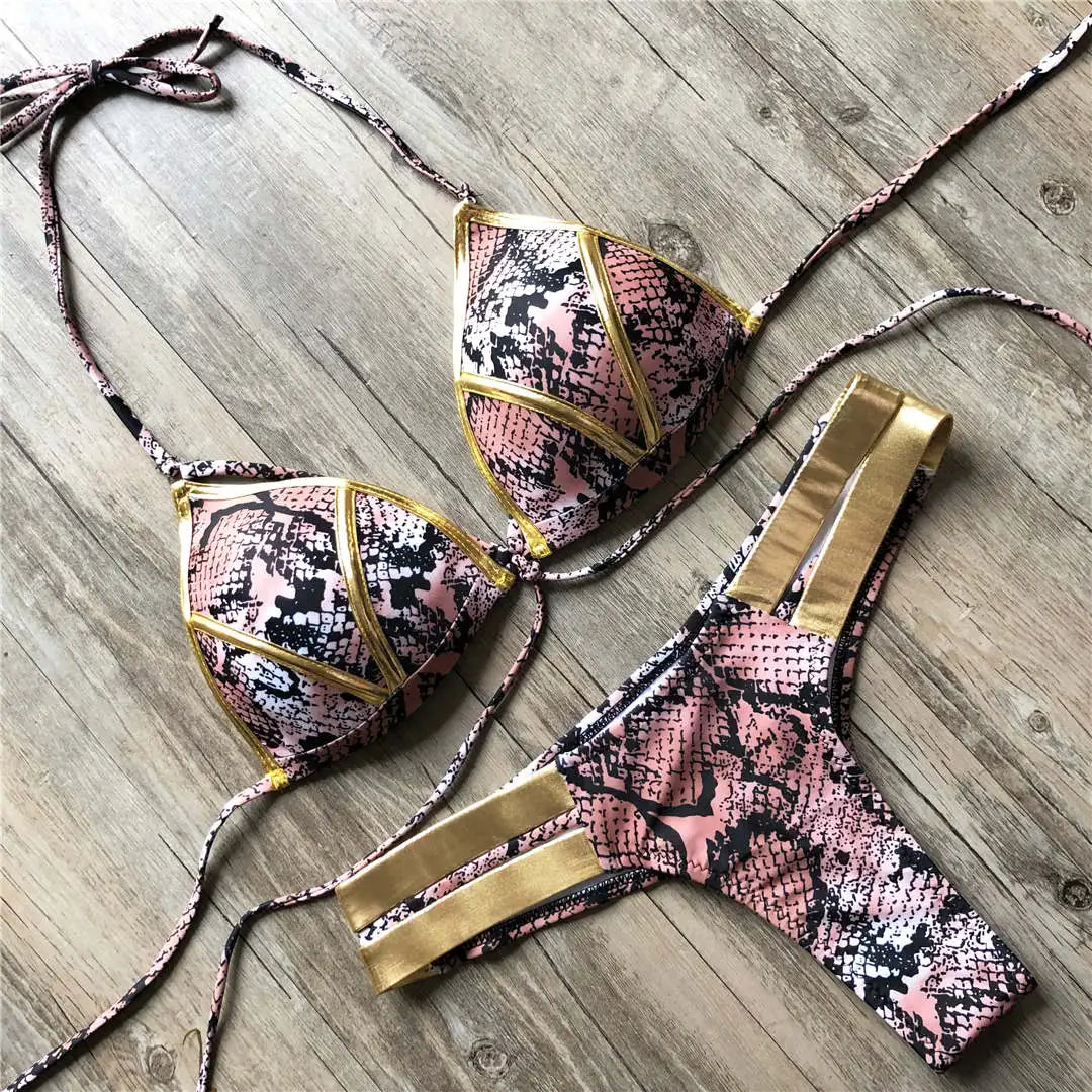 7 Colors S - XL Push Up Bikini Women Swimwear Female Swimsuit Two-pieces Bikini set Bra Cup Bather Bathing Suit Swim