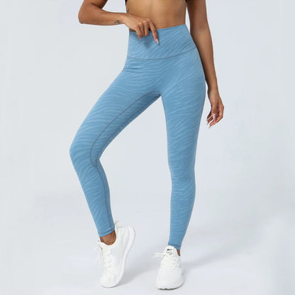 Women High Waist Yoga Pants Buttery Soft Zebra Stripe Printed Sports Leggings Breathable Workout Running Tights Sportswear