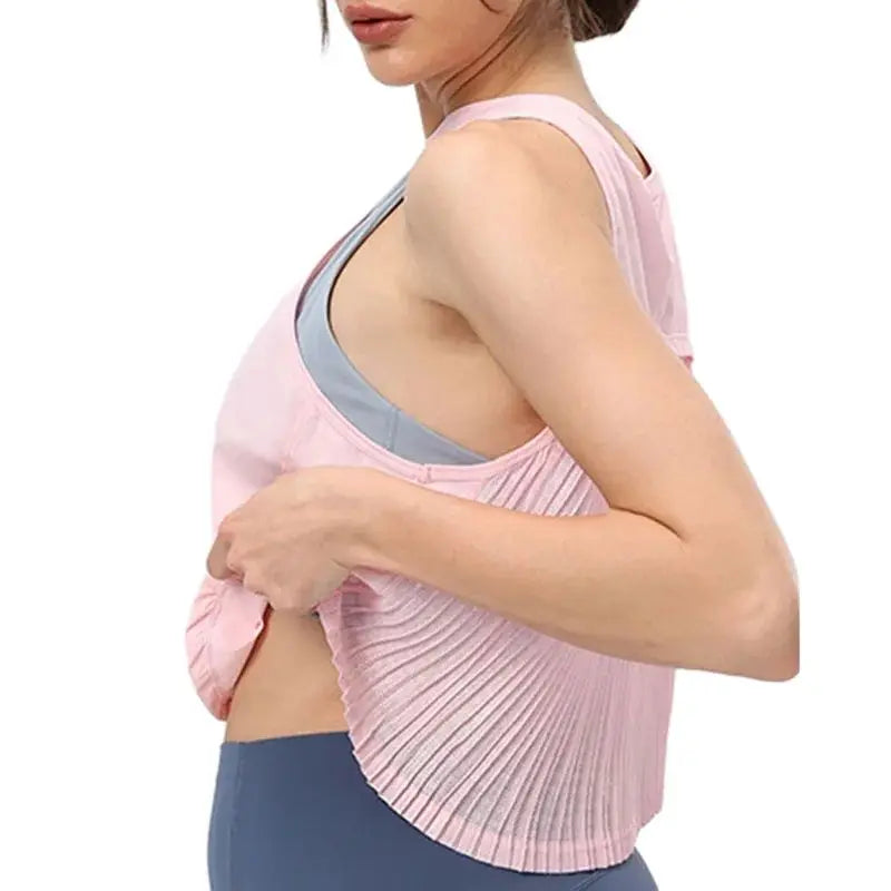 Summer Women's Yoga Shirt Sexy Sleeveless Mesh T-Shirt Sport Top Cover Up Quick Dry Gym Clothes Running Fitness Sportswear