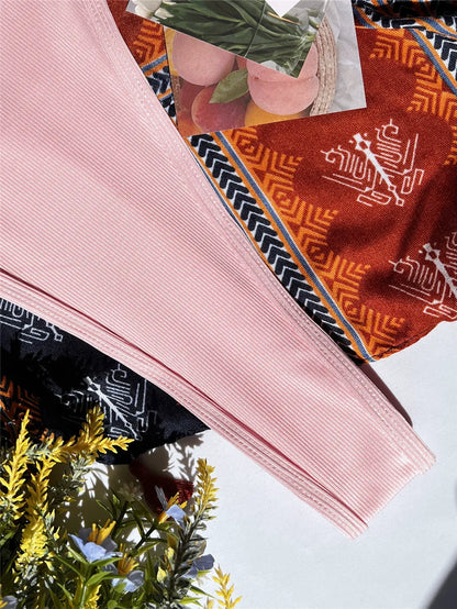 Pink Swimsuit Cross String Backless Micro Bikini Extreme BeachWear One-Piece Monokini Bandage Sexy Women Bathing Suits Swimwears