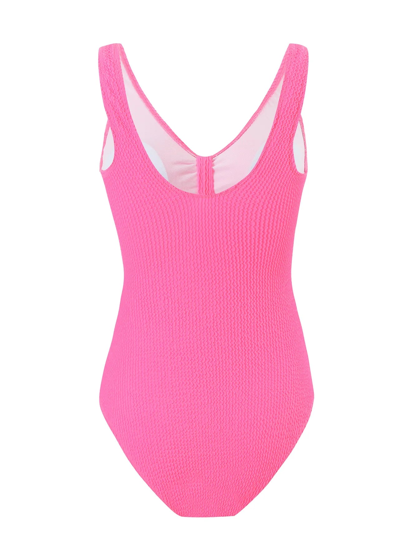 Scoop Neck One Piece Swimsuit Woman Backless Bodysuit Crinkle Swimwear Beach Wear Blue Bathing Suits Ladies Holiday Summer