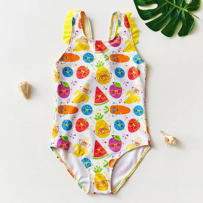 2-8Y New Fashion Kid Mermaid Unicorn Bikini Set Lovely One-Pieces Child Swimwear Cute Girl Flouncing Swimsuit Summer Beachwear