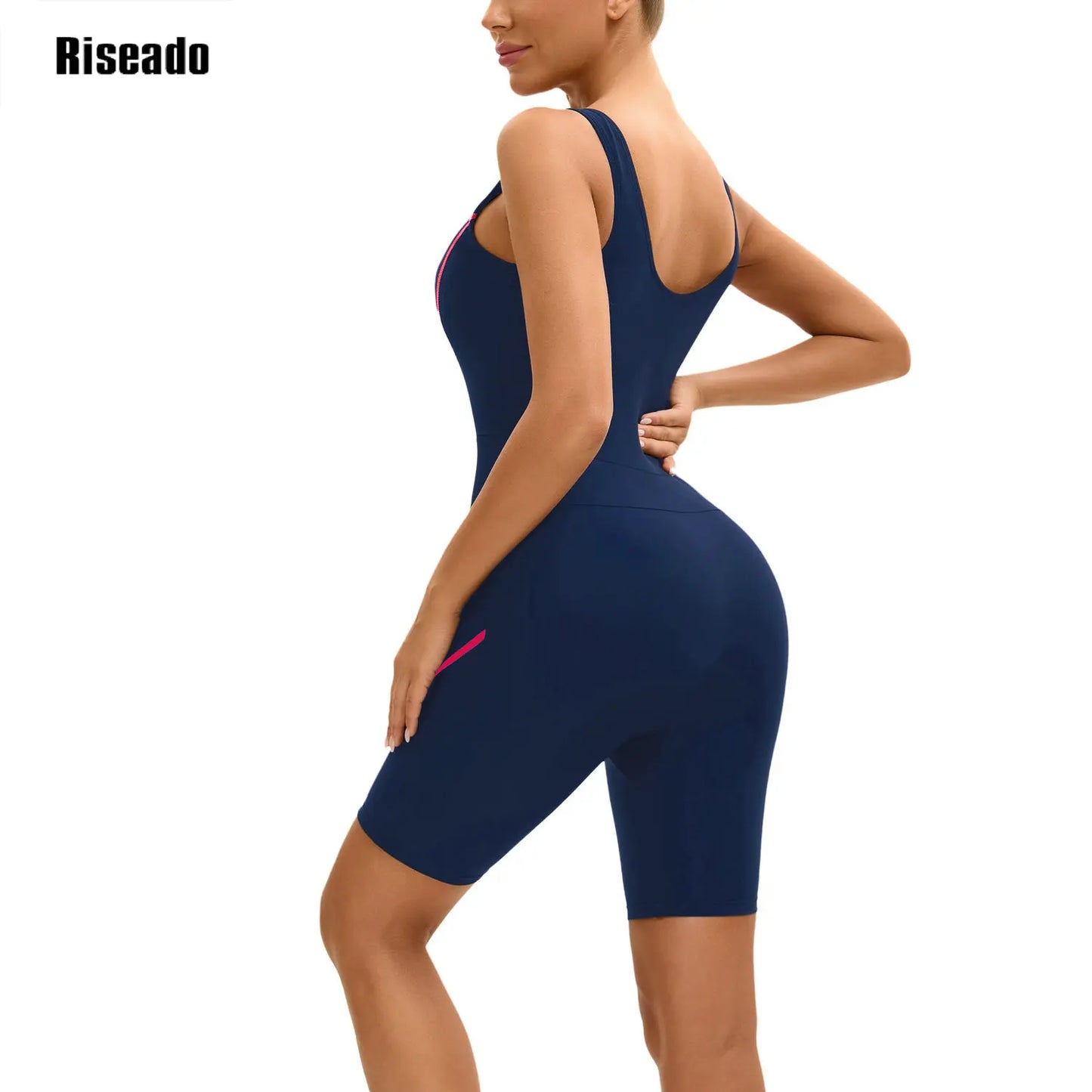 Women's Boyleg Sport One Piece Swimsuit Sleeveless Athletic Swimwear Training Bathing Suit