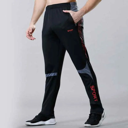 Simplicity Trend Summer Casual Pants Men Elastic Waist Letter Zipper Pockets Sports Breathable Quick Dry Pencil Trousers