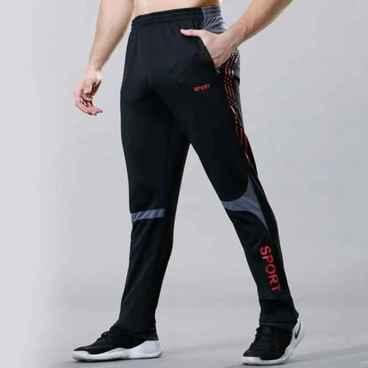 Simplicity Trend Summer Casual Pants Men Elastic Waist Letter Zipper Pockets Sports Breathable Quick Dry Pencil Trousers