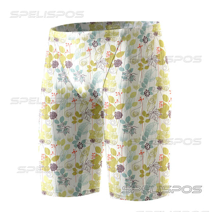 SPELISPOS Men Swimming Trunks Professional Swim Surf Trunks Summer Beach Protection Gym Tights Shorts Quick Dry Printed Plus