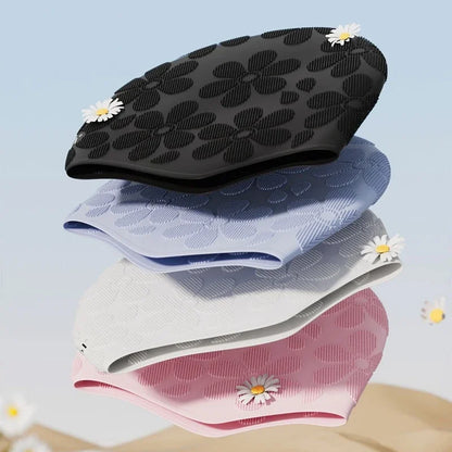 Granular Pattern Silicone Swimming Cap Women Men Non-slip Durable Flexible Pool Swim Hat Bonnet De Natation Femme