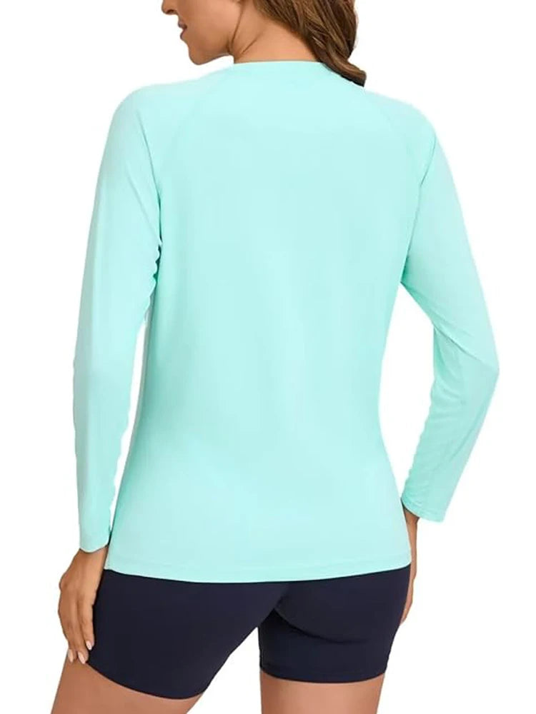 Women Long Sleeve Rashguard Swim Shirts Womens Swimwear Surf Rushguard Top Quality UV-Protection Rush Guard Tops