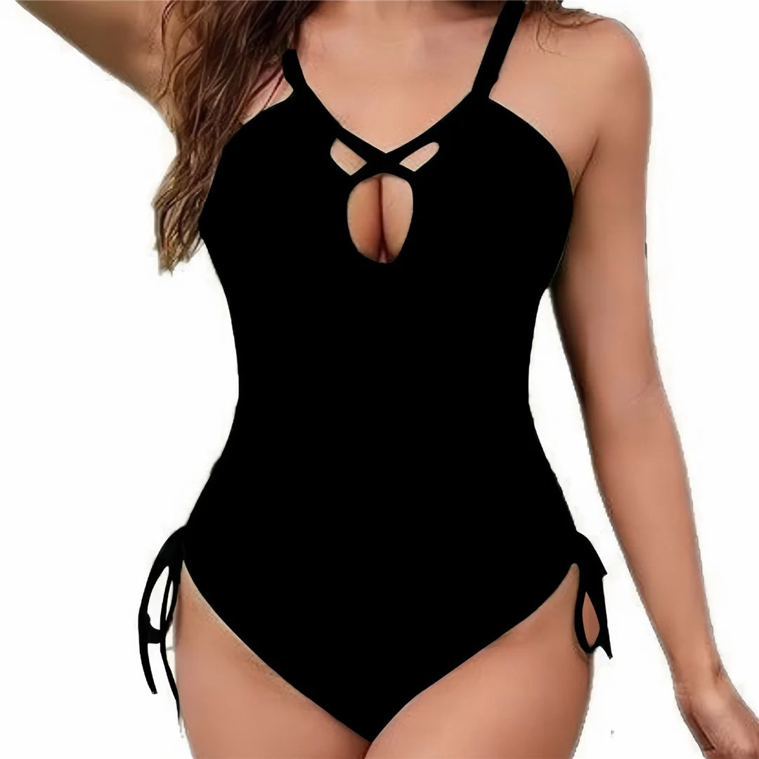 S - XXL Cut Out Lace Up One Piece Swimsuit Women Swimwear Female High Leg Cut Monokini Padded Bather Bathing Suit Swim