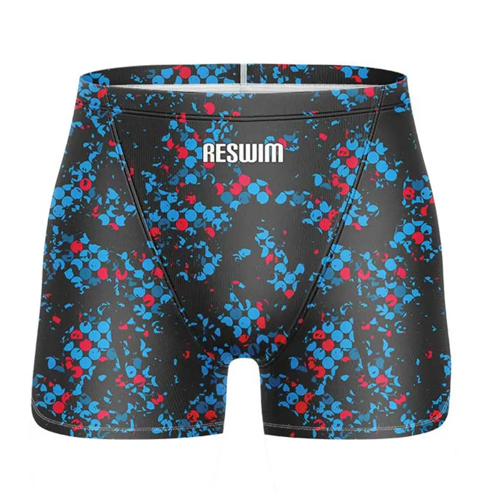 Men's Swimming Trunks Swim Jammer Swimsuit Shorts Athletic Training Swimwear Summer Beach Tights Surfing Pants Bathing Suit