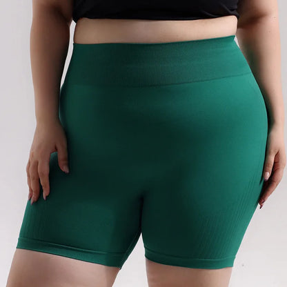 Plus Size Sports Shorts Women Seamless Skinny Shorts Outdoor Running Hip Lifting High Elastic Yoga Shorts Summer