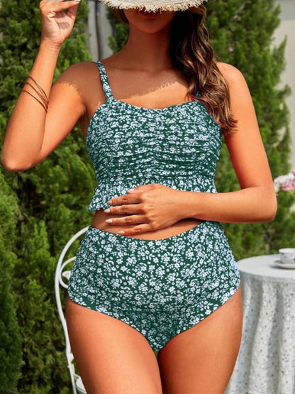 High Waist Bikini Ruffle Pregnant Swimsuit Women Two Pieces Swimwear Female Bathers Bathing Swimming Swim Suit Beachwear