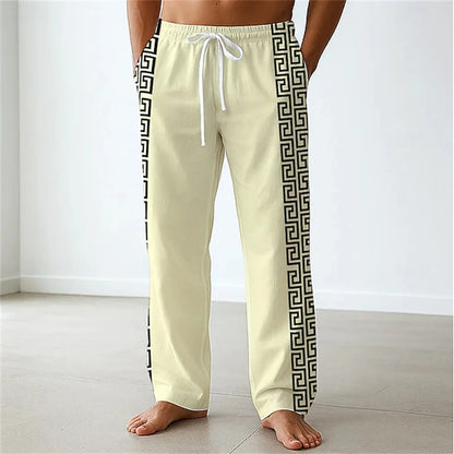 Men's Spring/Summer Casual Pants Minimalist Style Breathable Comfortable Straight-Leg Casual Pants Sports Pants