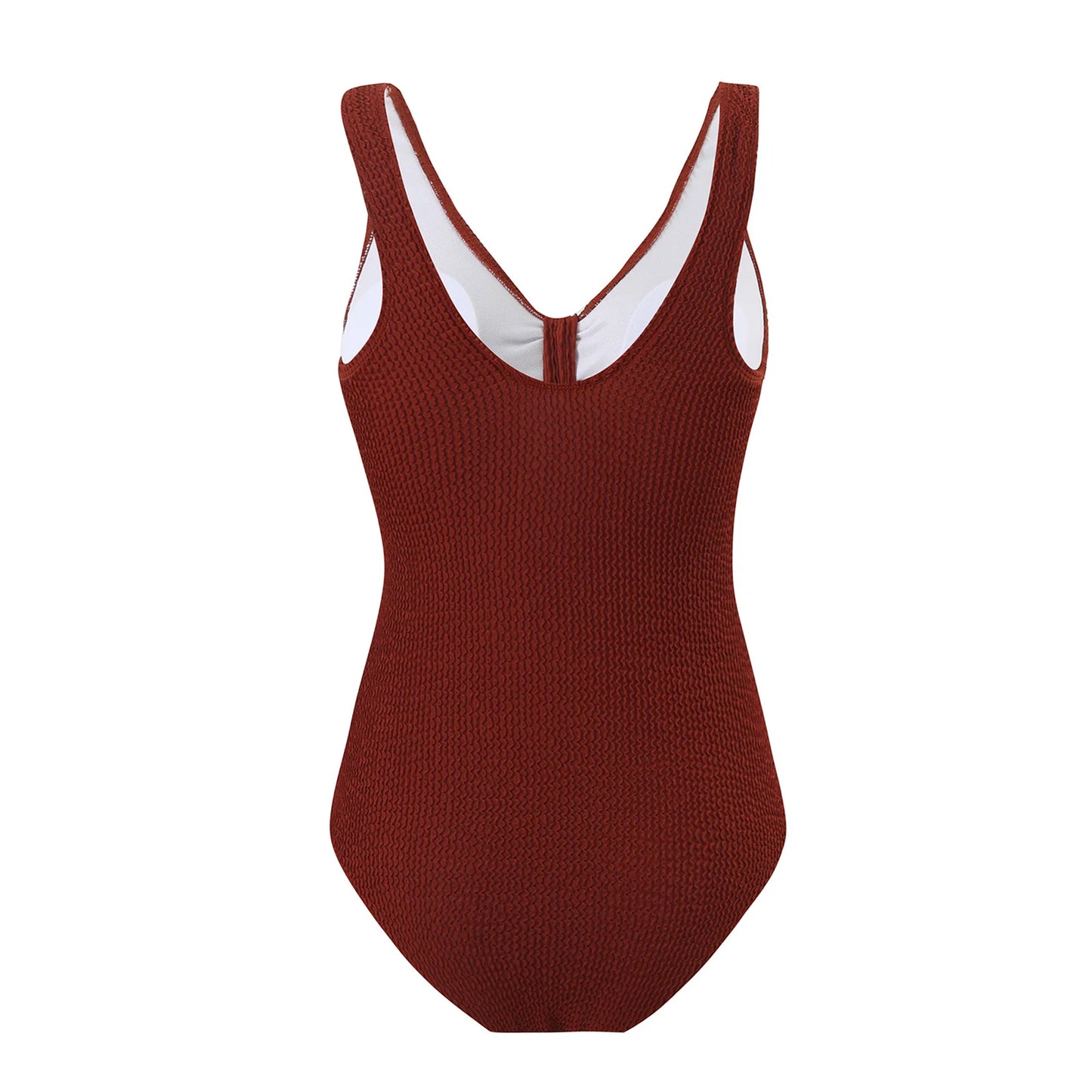 Womens One Piece Swimsuit Swim Leotard Sleeveless Low U Back Soft Cup Textured Monokini Bathing Suit for Beach Tropical Travel