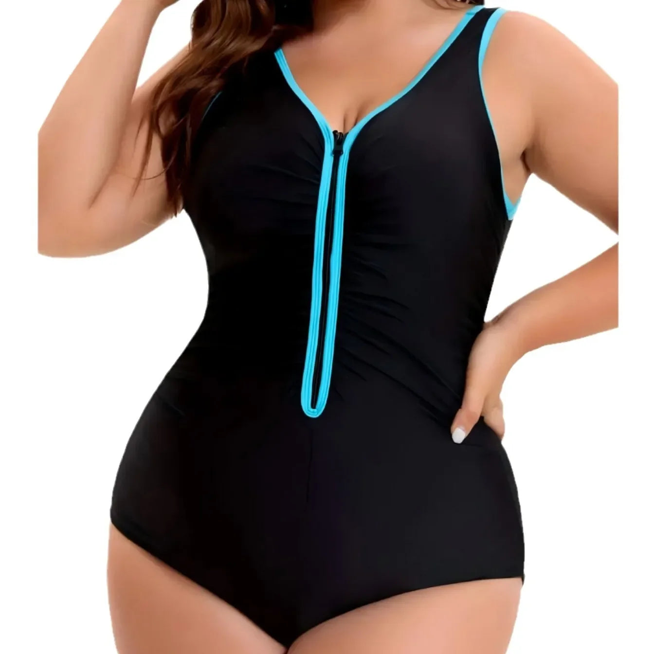Backless V-Neck One-Piece Swimsuit Bikini Cross-Border Swimwear Exposed Back Integrated Design Sportswear And Accessories