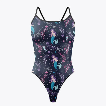 Swimsuits Women One-piece Back Swimsuit Open Water Functional Training Swimsuit Summer Surf Deck Comfortable Swimminggown