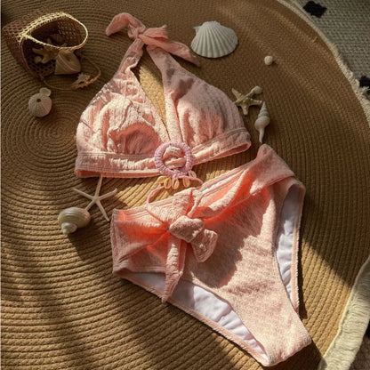 Pink Bikinis Women Swimwear Push Up Female Swimsuit For Swim Wear Bathing Suits Brazilian Bikini Set Beachwear Pool Bather