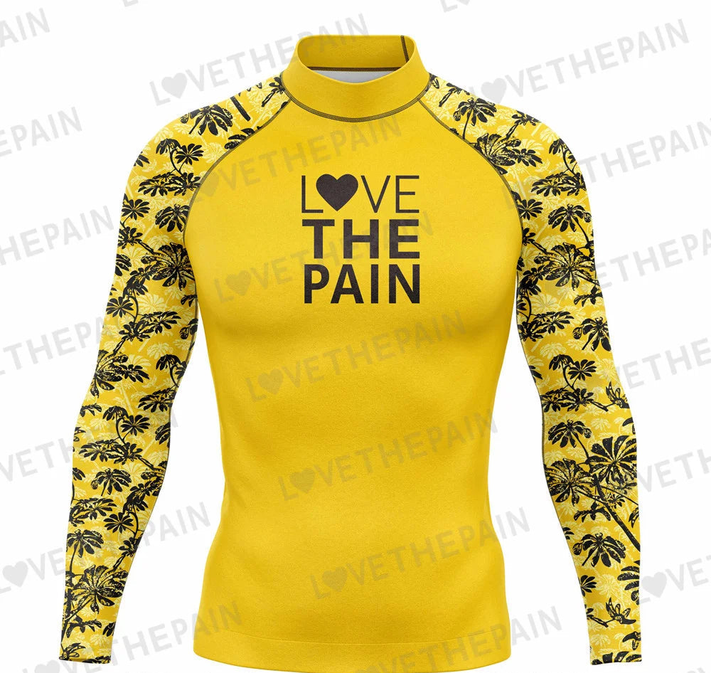 Men's Rash Guards Surfing Diving Suit Swimwear Long Sleeve T-shirt UV Protection Swimsuit Swimming Surf Tight Shirts Gym Clothes