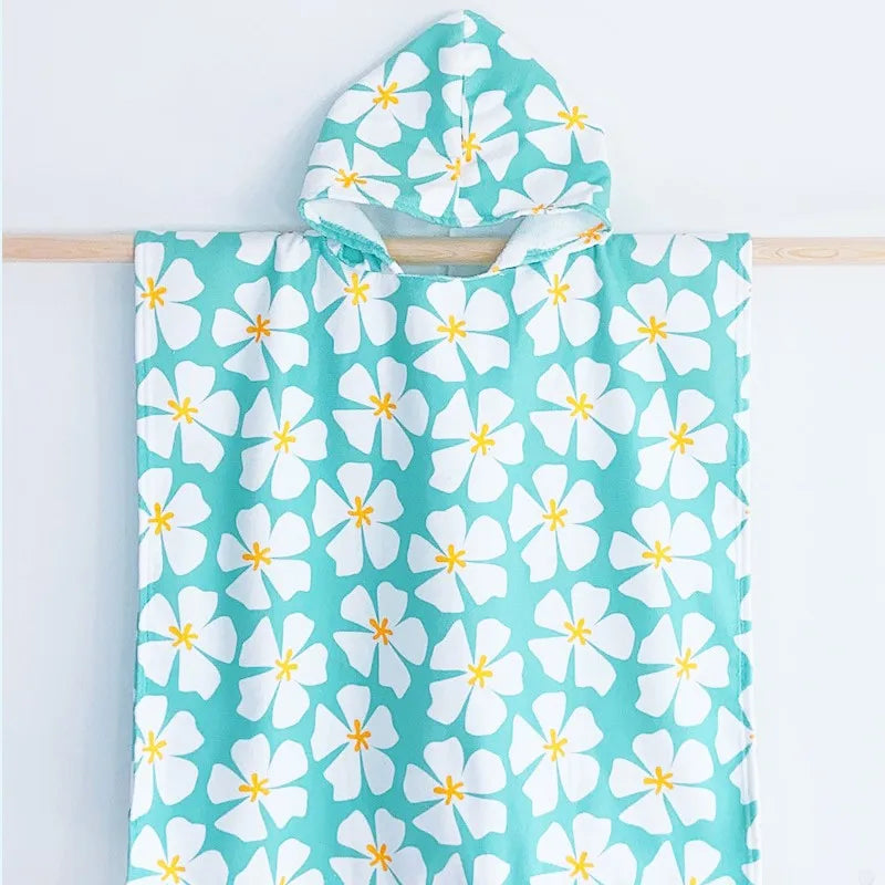 Beach Towel for Boys Girls Hooded Bath Towel Wrap Toddler Pool Towel with Hood Microfiber Absorbent Sweat-absorbent Swim Robe