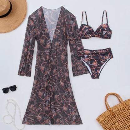Bikinis Female Swimsuits Women Three-Piece Swimwear Beach Swimming Wear Bathing Suits Brazilian Bikini Set Pool Bather