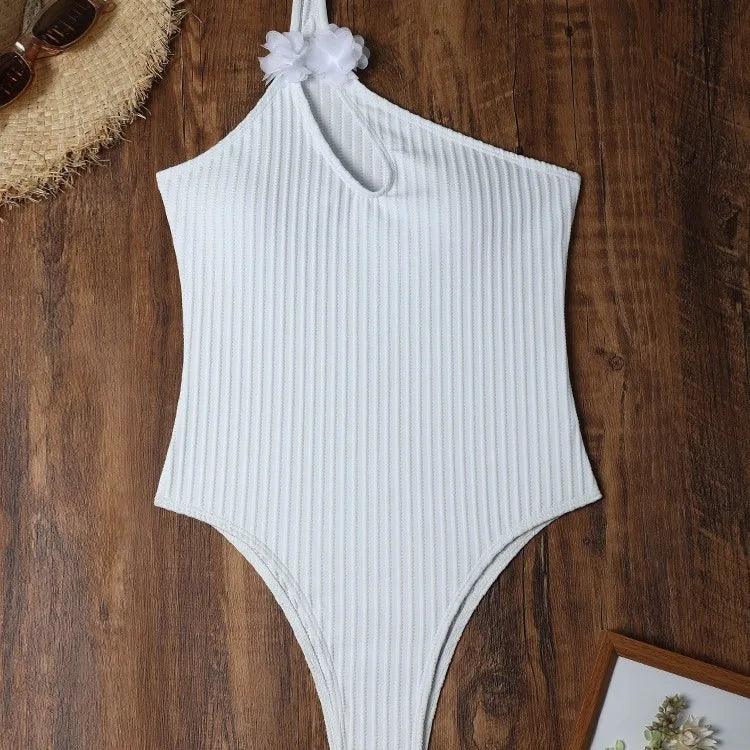 White One Piece Swimsuits Closed Women's Swimwear Push Up For Swimming Wear Body Bathing Suits Beachwear Pool Bather