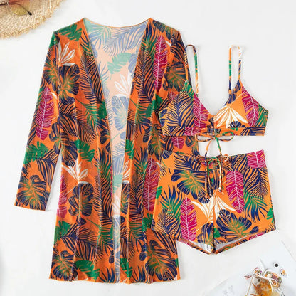 Bikinis Female Swimsuits Women Three-Piece Swimwear Beach Swimming Wear Bathing Suits Brazilian Bikini Set Pool Bather