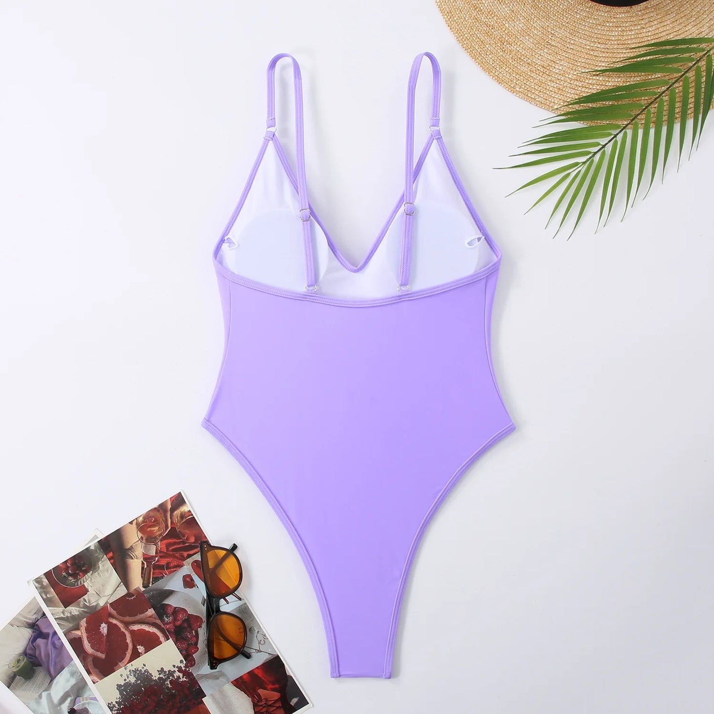 One Piece Swimsuit Women Summer Holiday Swimwear Thong Monokini Bathing Suit Mujer Micro Bikini Solid Neon Yellow