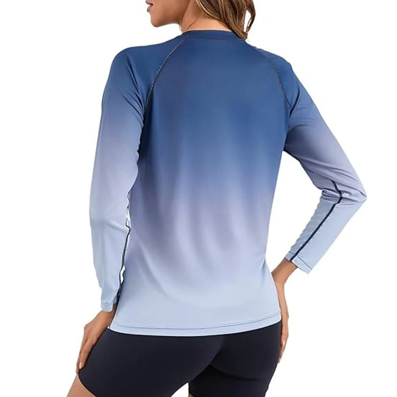 Women Long Sleeve Rashguard Swim Shirts Womens Swimwear Surf Rushguard Top Quality UV-Protection Rush Guard Tops