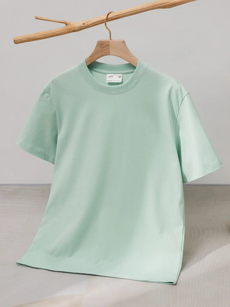 Women T Shirt Cotton 100℅ Summer Basic Tee Short Sleeve Tops Loose T-shirt Casual Women's White Basic T Shirts For Women