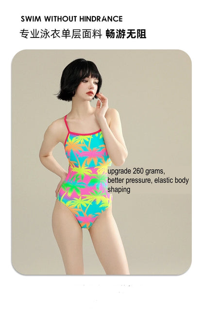 5 Designs Women Professional One-Piece Swimsuit Swimwear