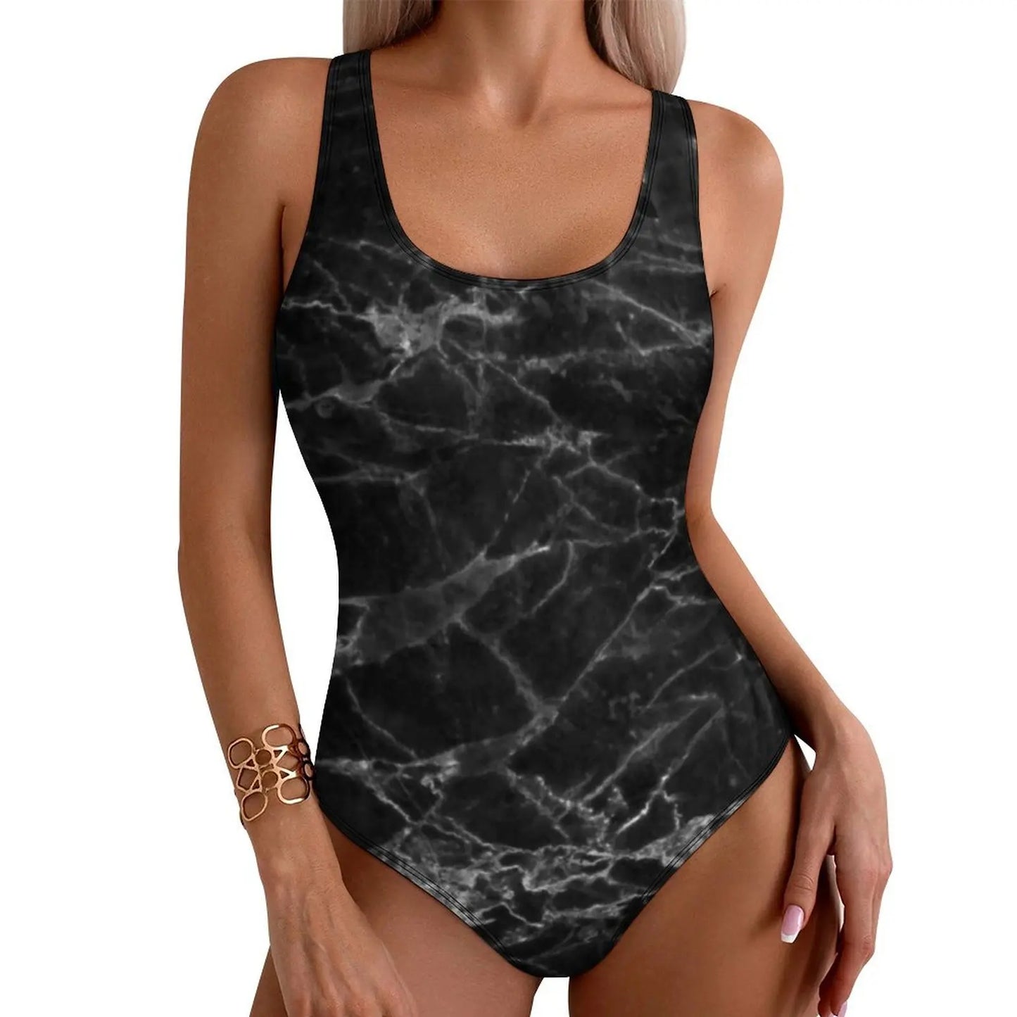 Liquid Marble Abstract Swimsuit Stripe Art Push Up Swimwear One Piece Holiday Pool Bathing Suits Bodysuit Design Beach Wear