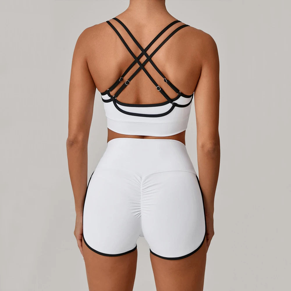 Women's Sports Yoga Shorts High Waist Scrunch Fitness Running Cycling Quick Dry Exercise Female 3 Points Yoga Shorts