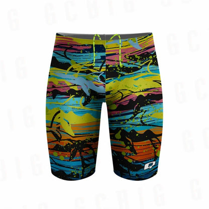 Men's Swimming Trunks Racing Swim Jammers Swimsuit Surfing Shorts Quick-Drying Chlorine-Resistant Lycras Swim Shorts