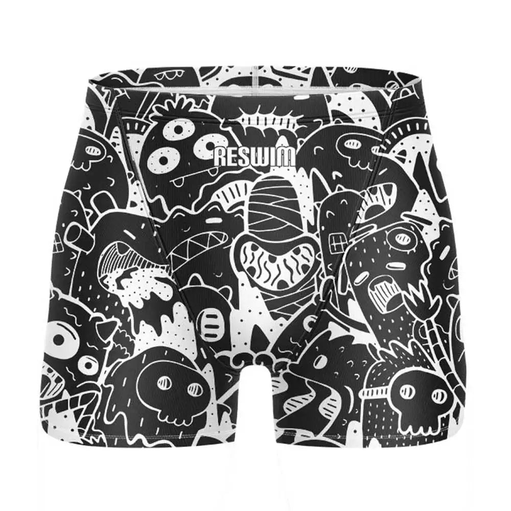 Swim Boxers Summer Men's Swimm Shorts Jammer Swimsuit Short Chlorine Resistant Swimwear Swimming Trunks Beach Tights Gym Surfing Pants