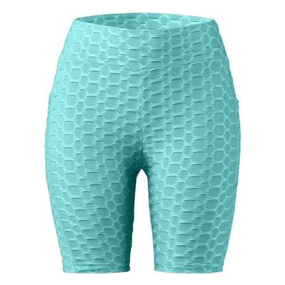 Women's Capris Yoga Fitness Peaches Buttocks Bubble Sports Leggings With Pockets Pants for Women Women’s Yoga Pants