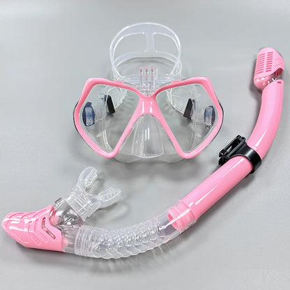 Snorkel Set Diving Mask For GoPro Underwater Sports Camera Anti-Fog Professional Swimming Goggles Dry Snorkeling Tube For Adults