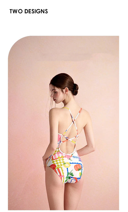 Women UV Protection One Piece WaterProof Sports Surfing Beach SwimWear Female Professional Quick-Dry Bathing Push Up SwimSuit