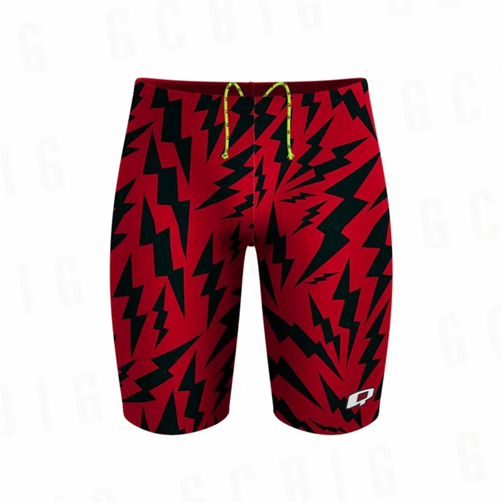Summer Mens Beach Swimming Pants Swimwear Training Swim Shorts Trunks Swimsuits Boys Jammer Running Sports Surf Shorts Trunks