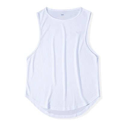 Men's Quick-Drying Sport T-shirt for Fitness and Marathon Workout Sleeveless Basketball Vest Loose Running Tank Top