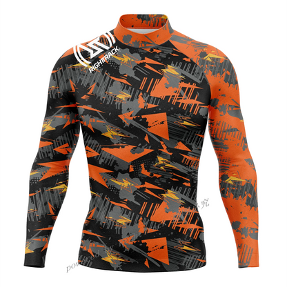 Mens Swimming Rashguard  Long Sleeve Surfing Shirts Swimwear Uv Sun Protection Clothing Surf Beach Upf 50+ Shirt Diving Apparel